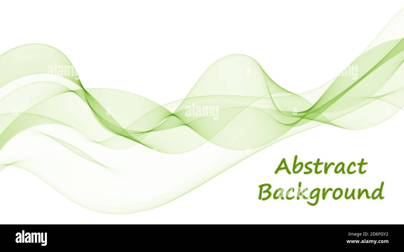 Abstract vector background. Design element - colored waves. curved lines isolated on white background Stock Vector