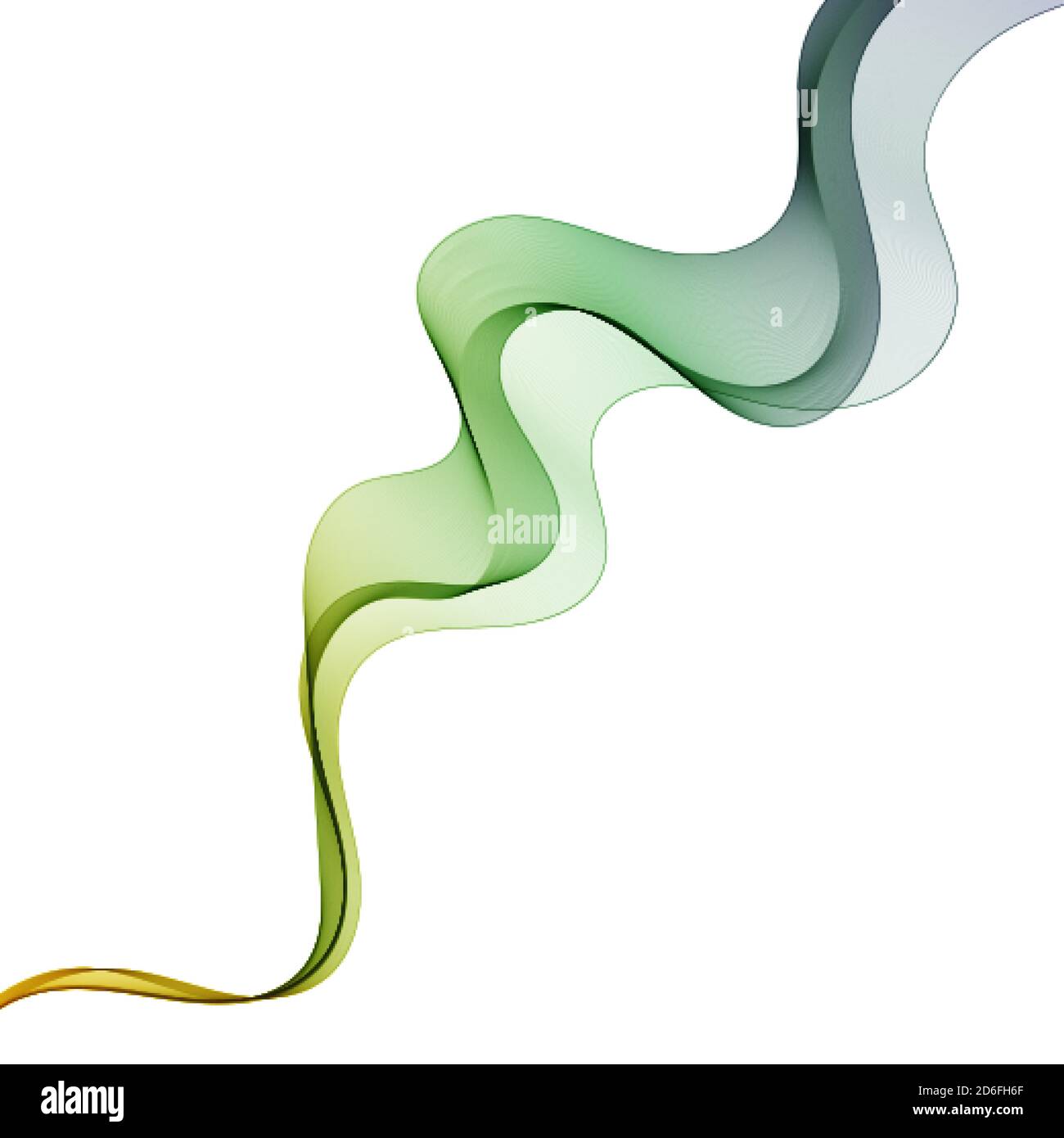two-color bright wave. Vector abstract image. Blue and green tones. Stock Vector