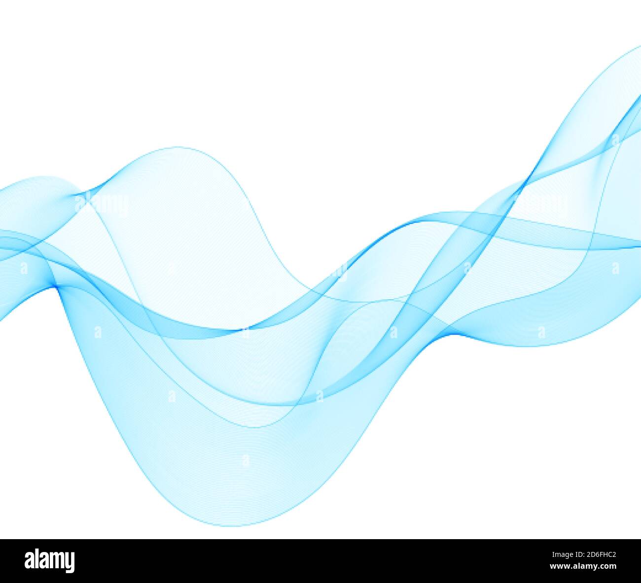 Abstract blue wave. Background for presentation Stock Vector