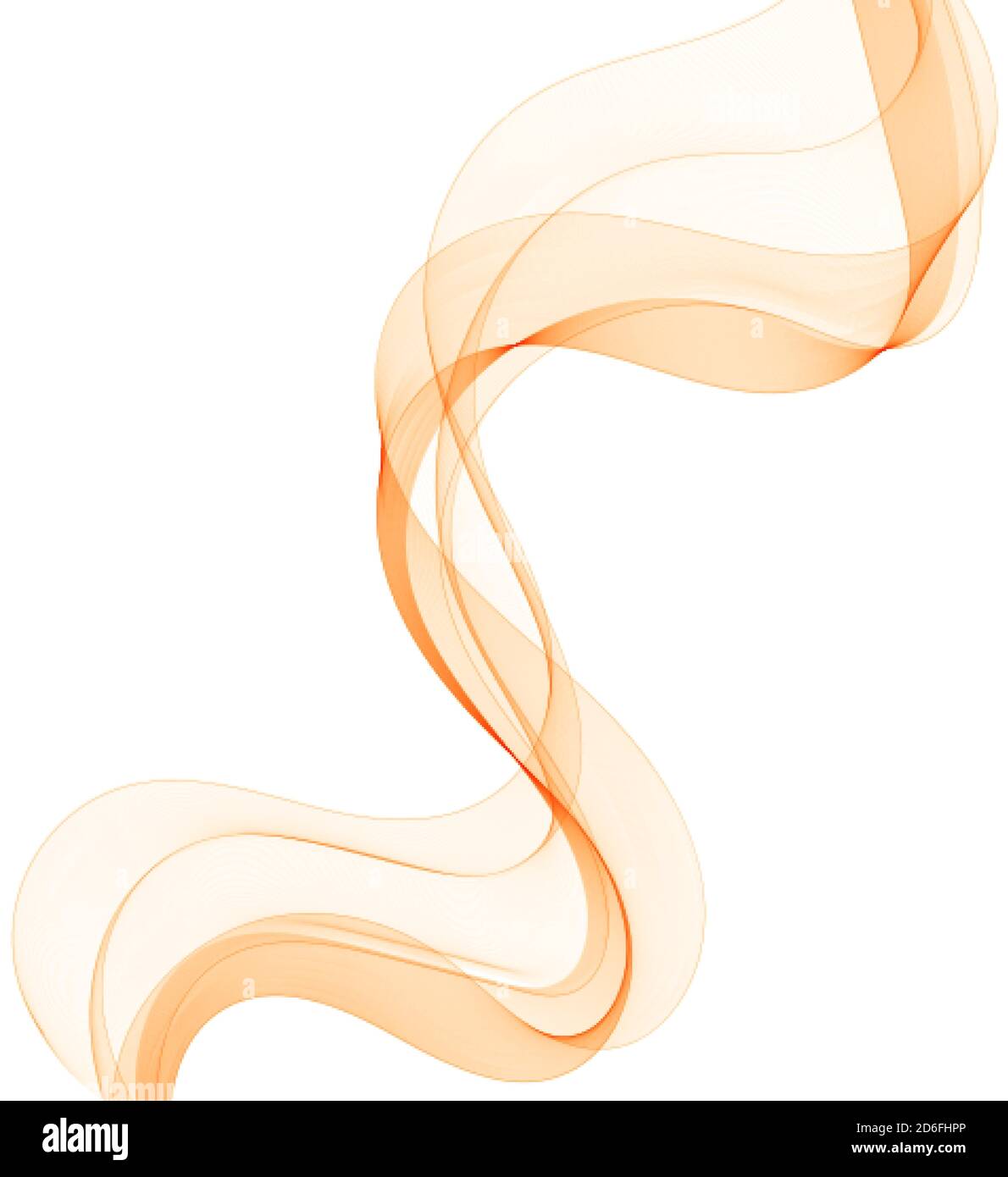 Red abstract wave. Curves isolated on white background Stock Vector