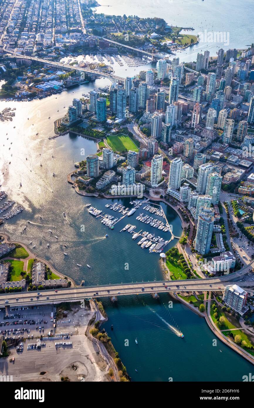 Aerial view of False Creek in Downtown Vancouver Stock Photo - Alamy