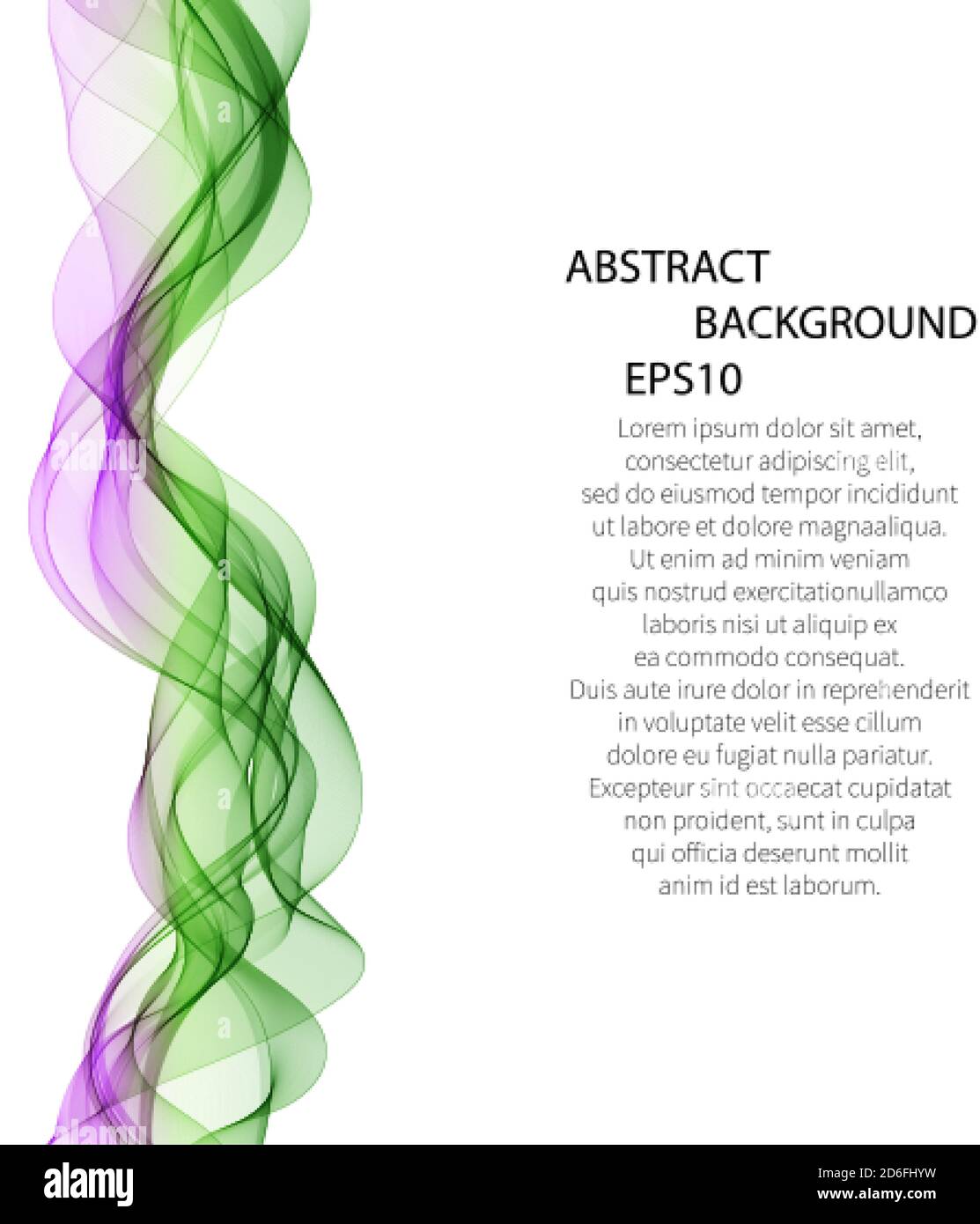 Abstract colored wave. Vector design element Stock Vector