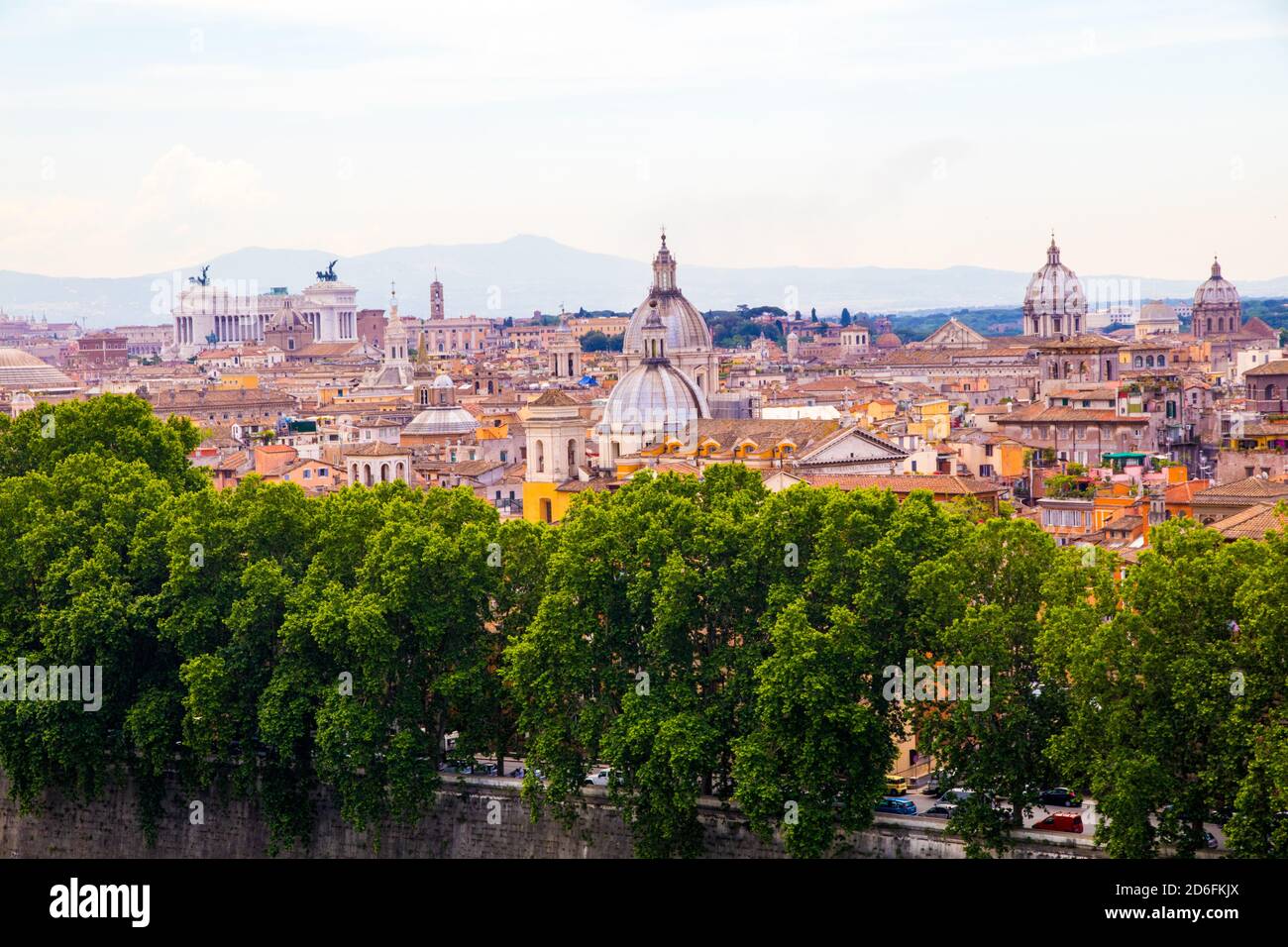 The rooftops of Rome Italy Stock Photo