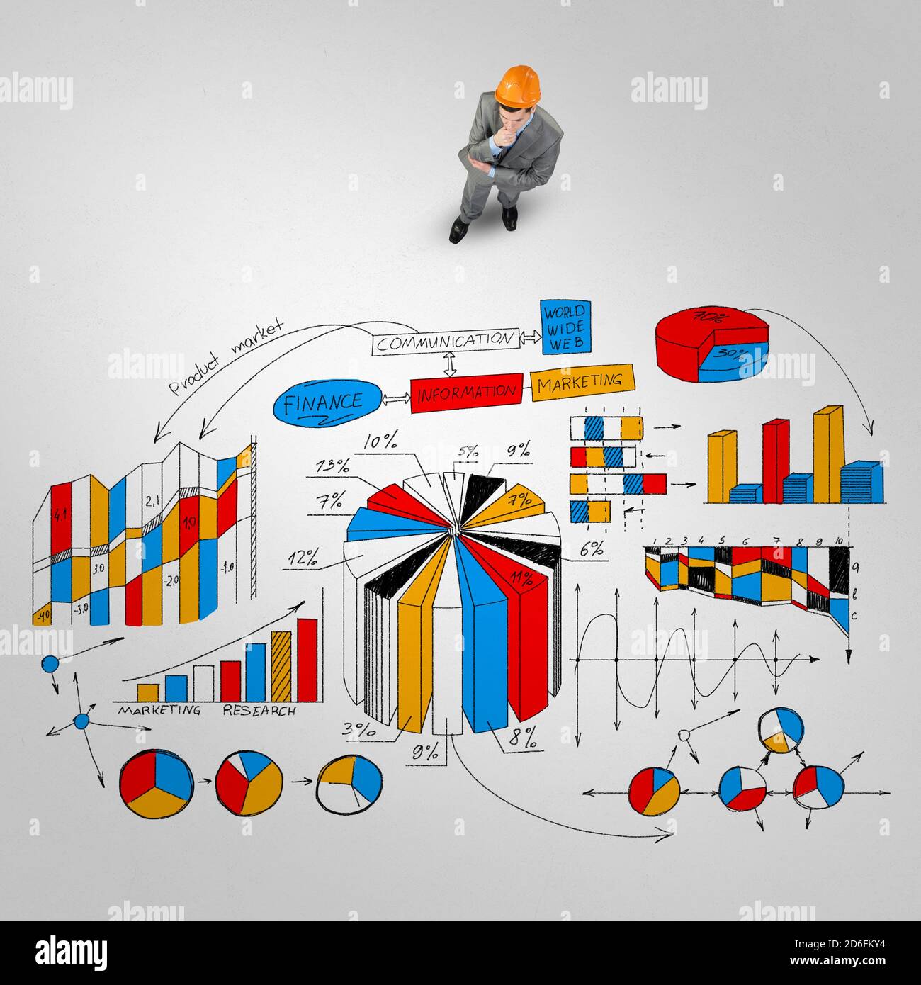 Man engineer thinking over his plan Stock Photo - Alamy