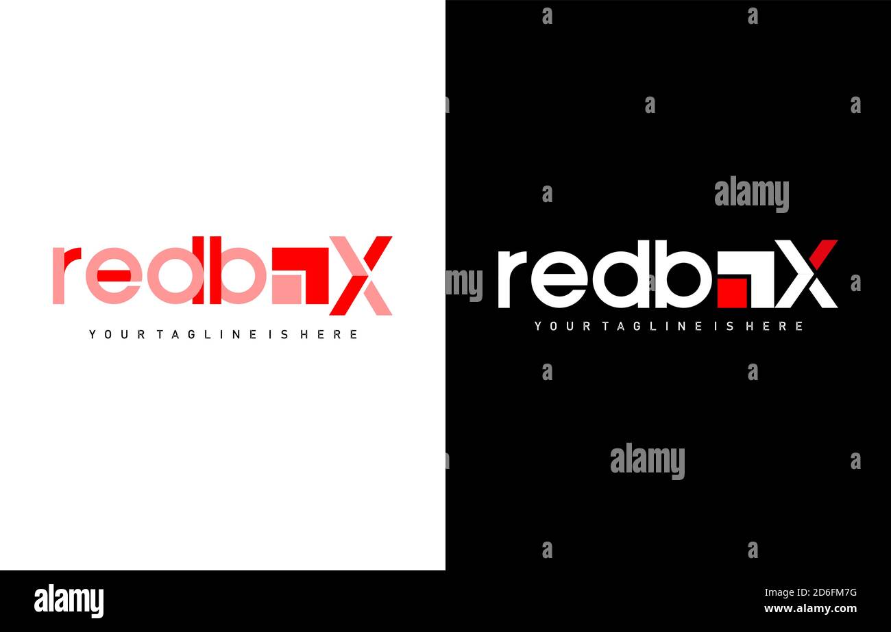 Black and cheap red box logo