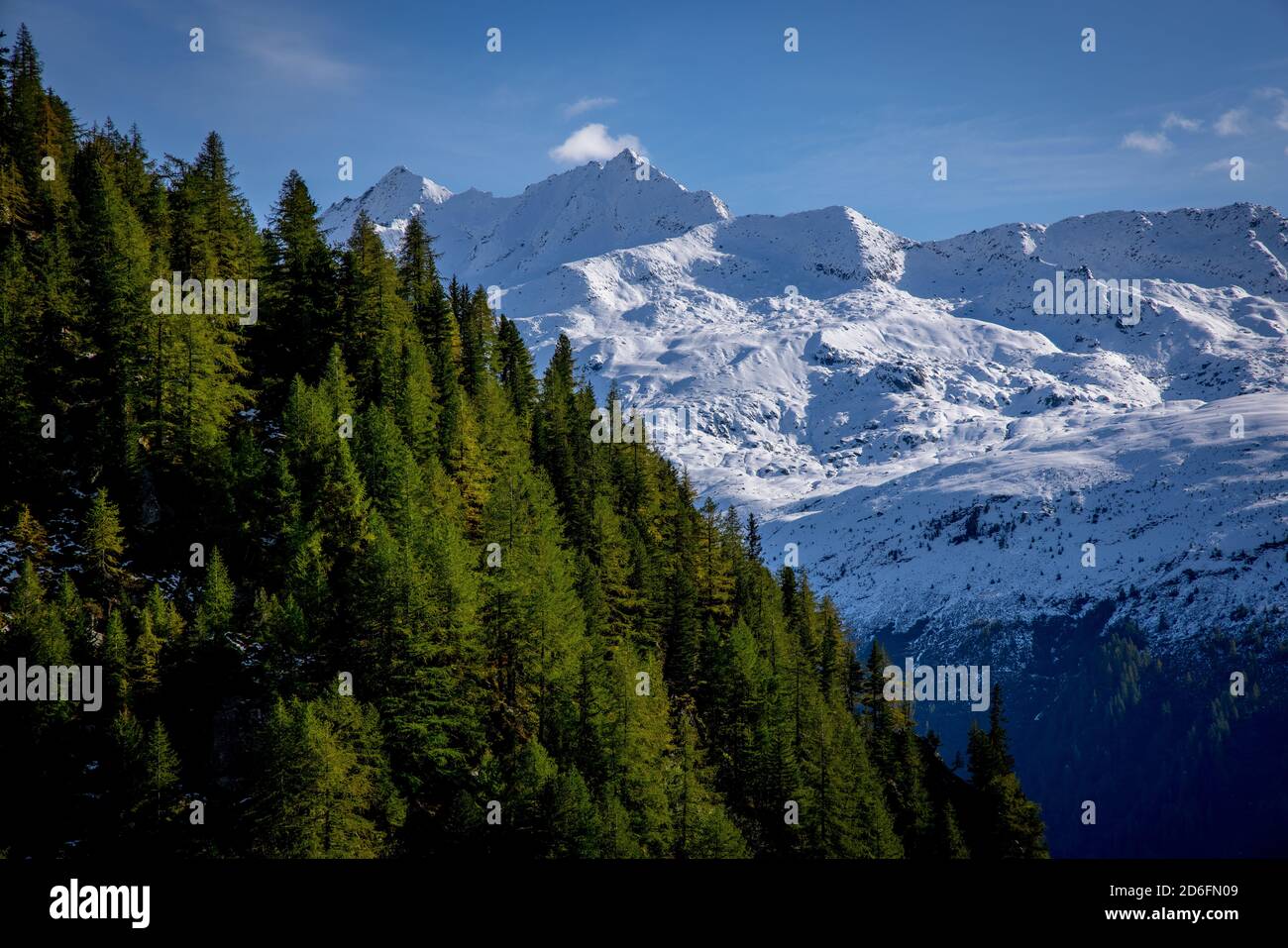The Swiss Alps - amazing view over the mountains of Switzerland Stock ...