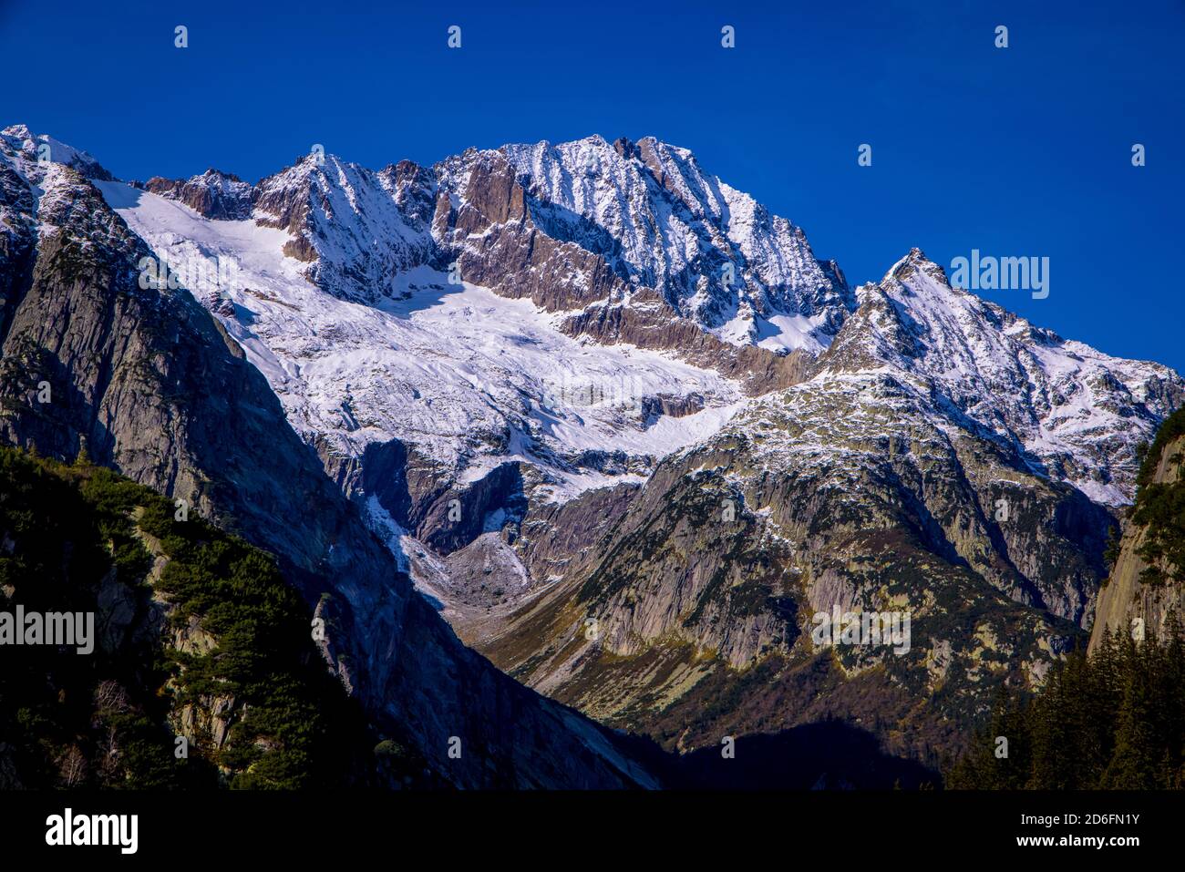 The Swiss Alps - amazing view over the mountains of Switzerland Stock ...