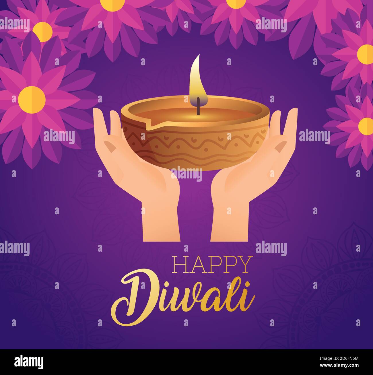 Happy diwali diya candle over hands with flowers vector design Stock Vector Image & Art - Alamy Happy diwali diya candle over hands with flowers vector design Stock Vector Image & Art - Alamy