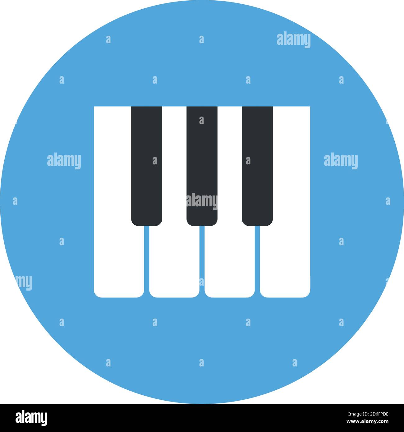 Piano keys icon, modern minimal flat design style, vector illustration  Stock Vector Image & Art - Alamy