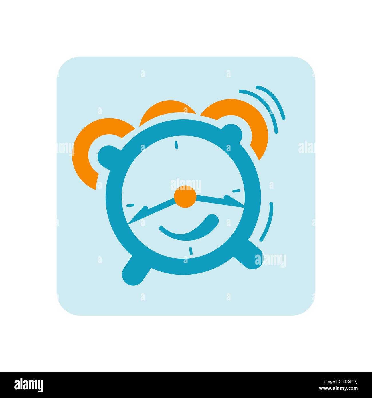 creative approach ringing watch warning sign alarm clock logo design vector illustration Stock Vector
