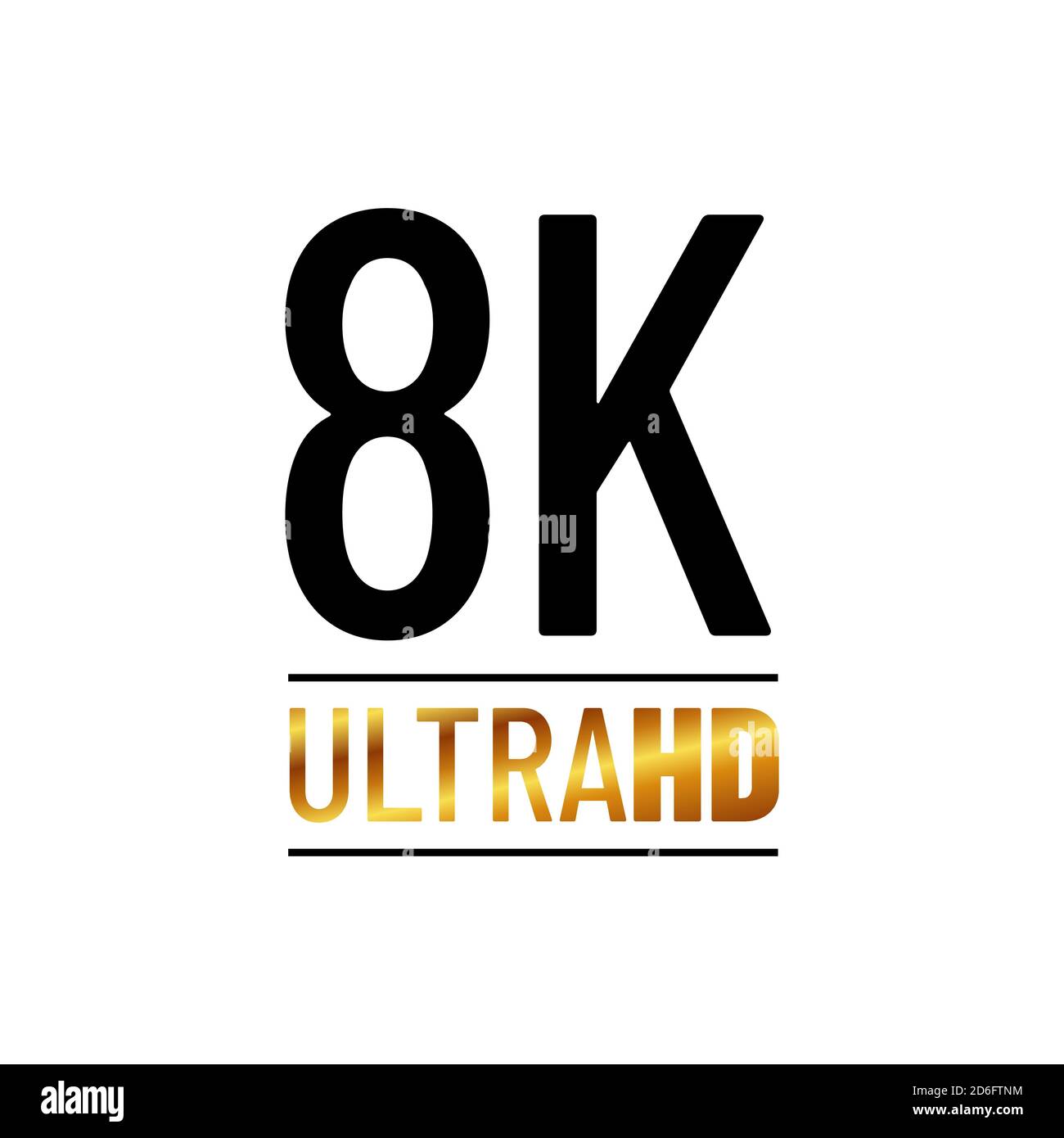 8K Ultra HD logo symbol 8K UHD sign mark Ultra High definition resolution icon vector Stock Vector