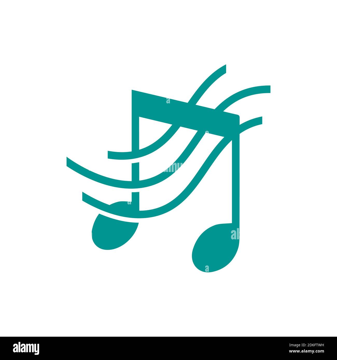 music notes logo creative abstract key note symbol instrumental template Stock Vector