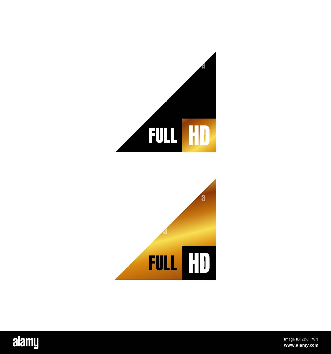 full HD logo symbol 1080p sign mark Full High definition resolution icon vector Stock Vector