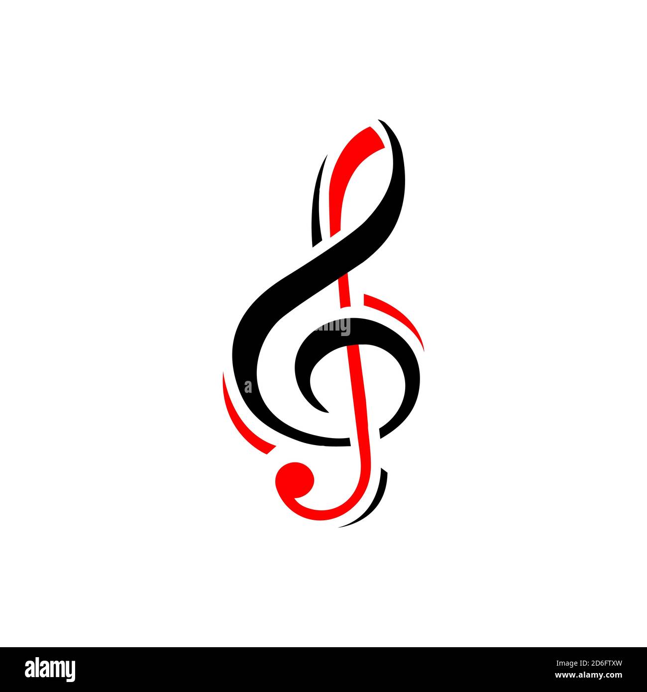 music notes logo creative abstract key note symbol instrumental template Stock Vector