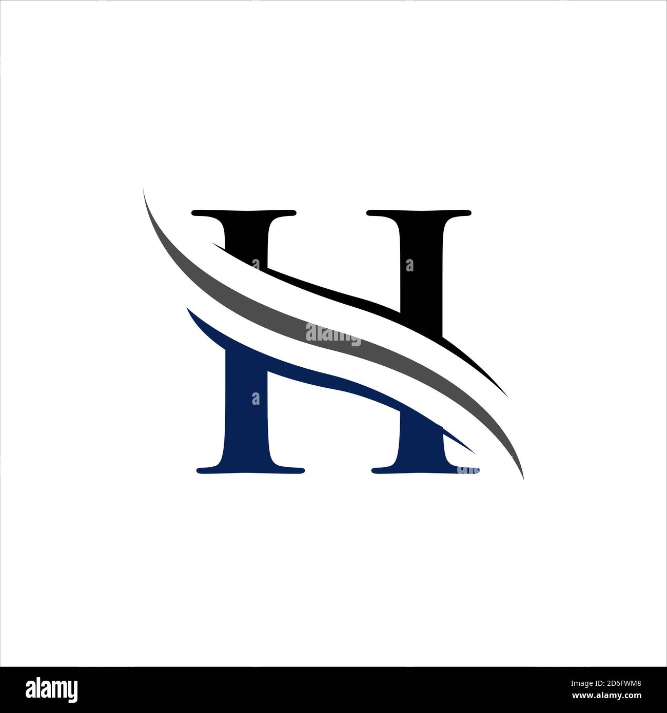 Creative H Initial Letter H Logo Design Vector Illustration Stock