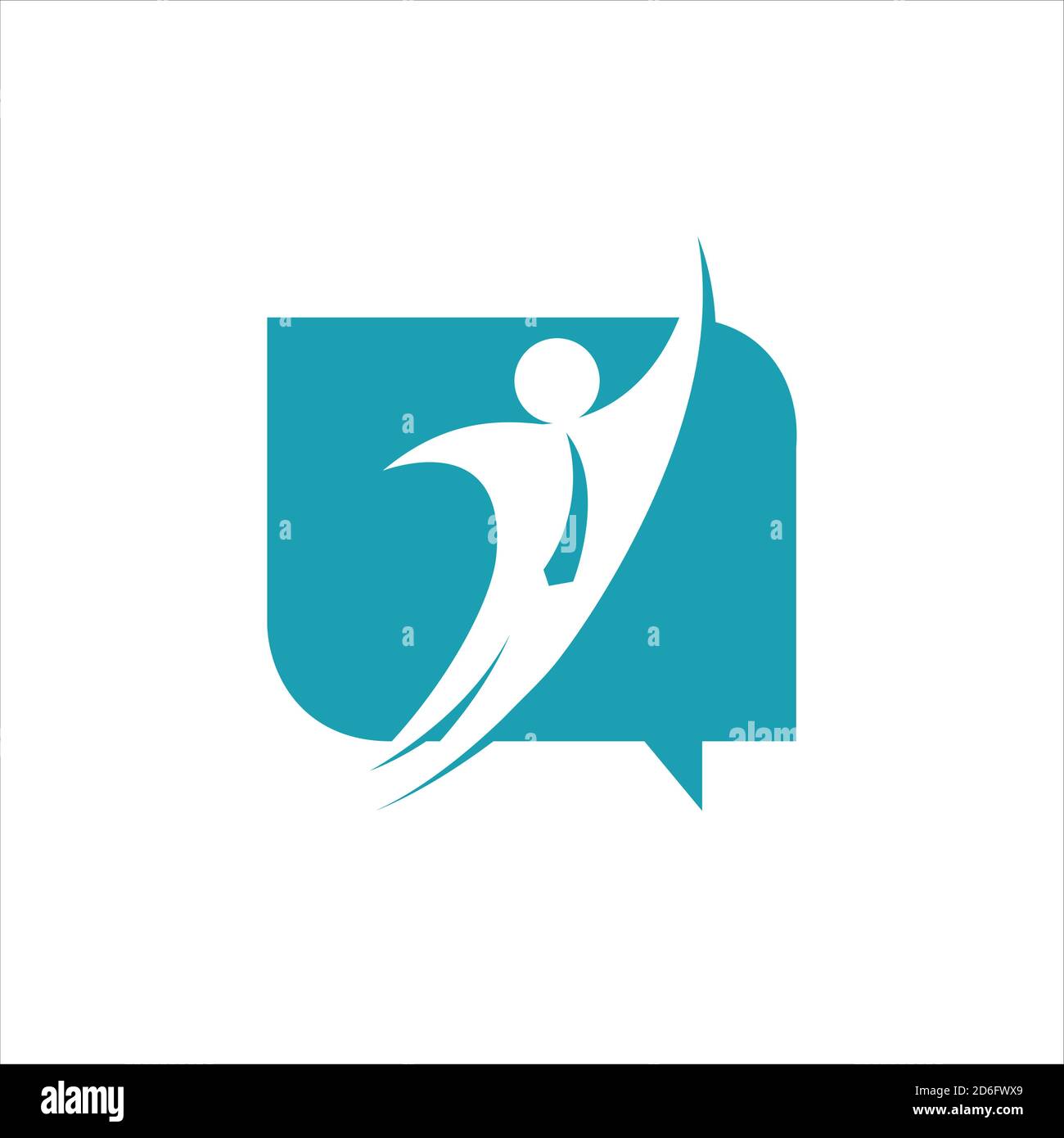 job search logo vector a businessman with dialog symbol for job seeker sign company Stock Vector