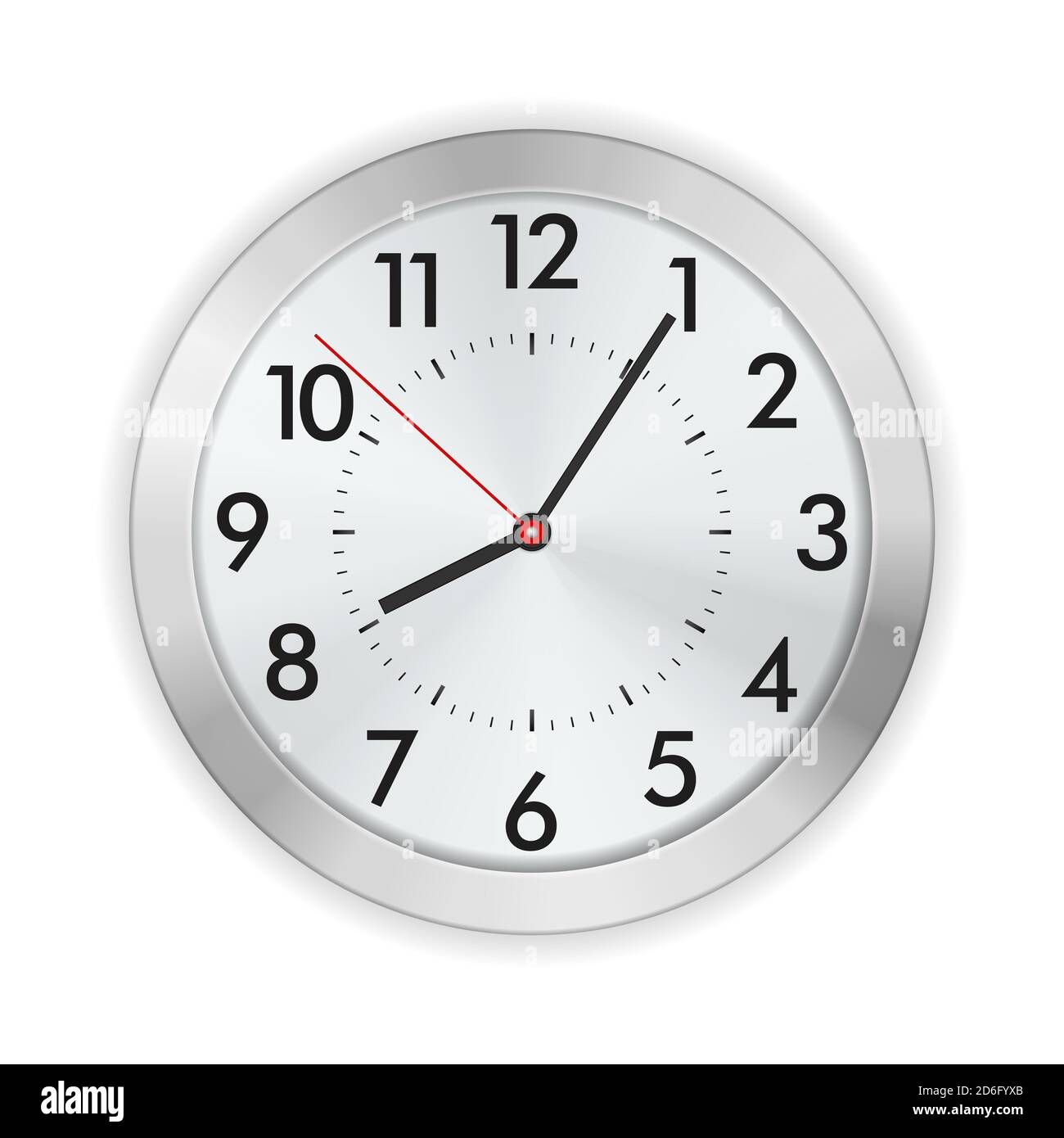 Wall clock on a white background. Vector illustration Stock Photo - Alamy