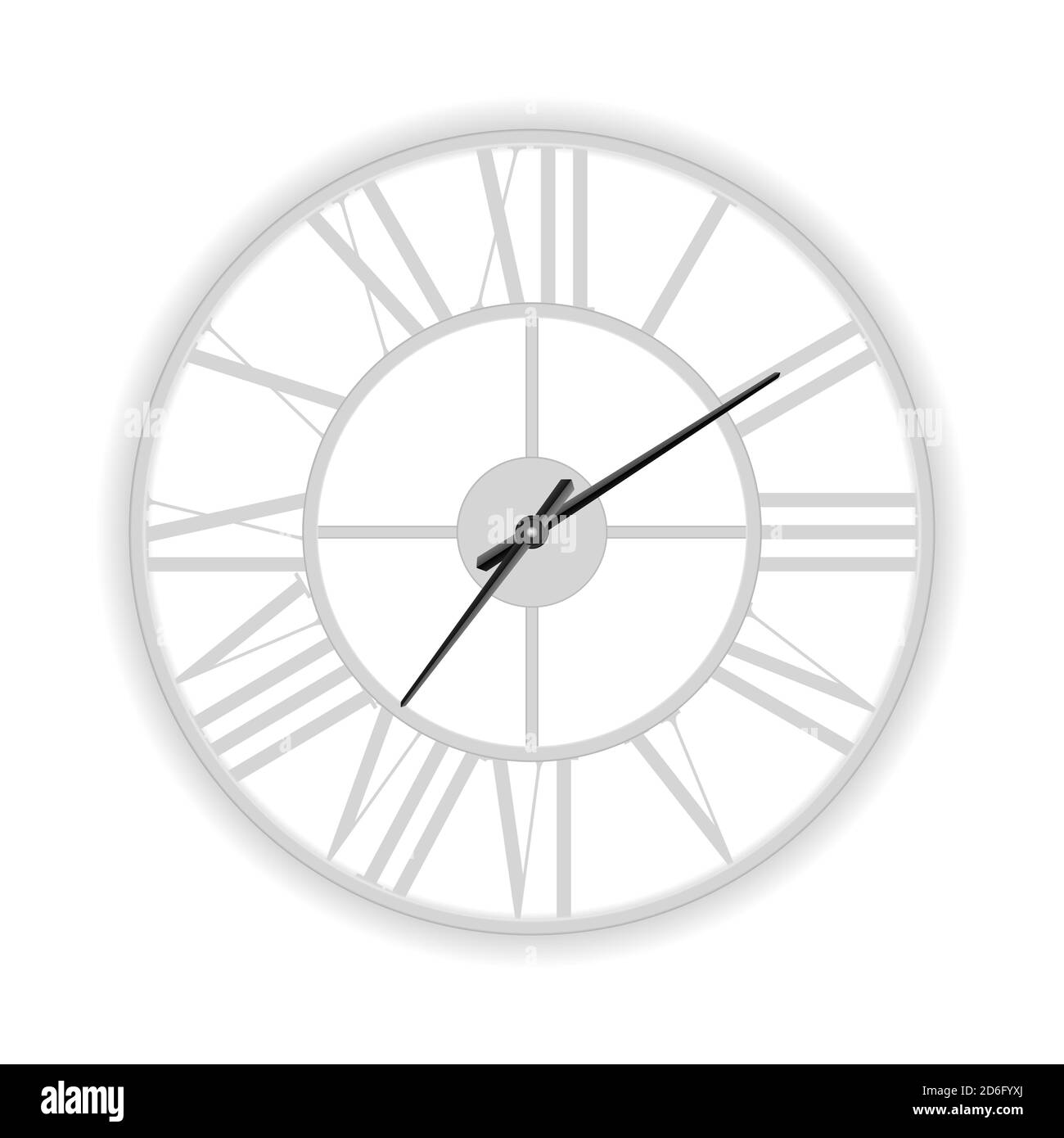Wall clock on a white background. Vector illustration Stock Photo - Alamy