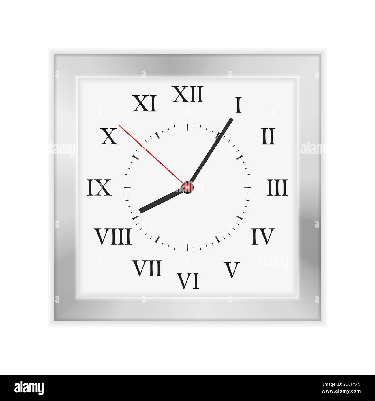 Wall clock on a white background. Vector illustration Stock Photo - Alamy