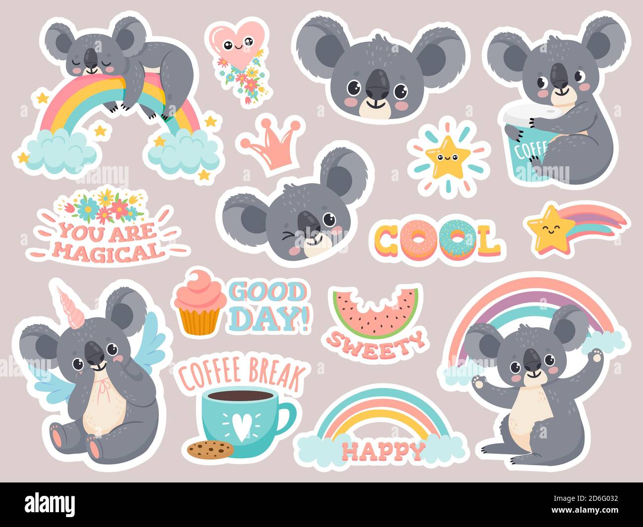 Vector Set Of Cute Fun Templates With Frames,patches,stickers In