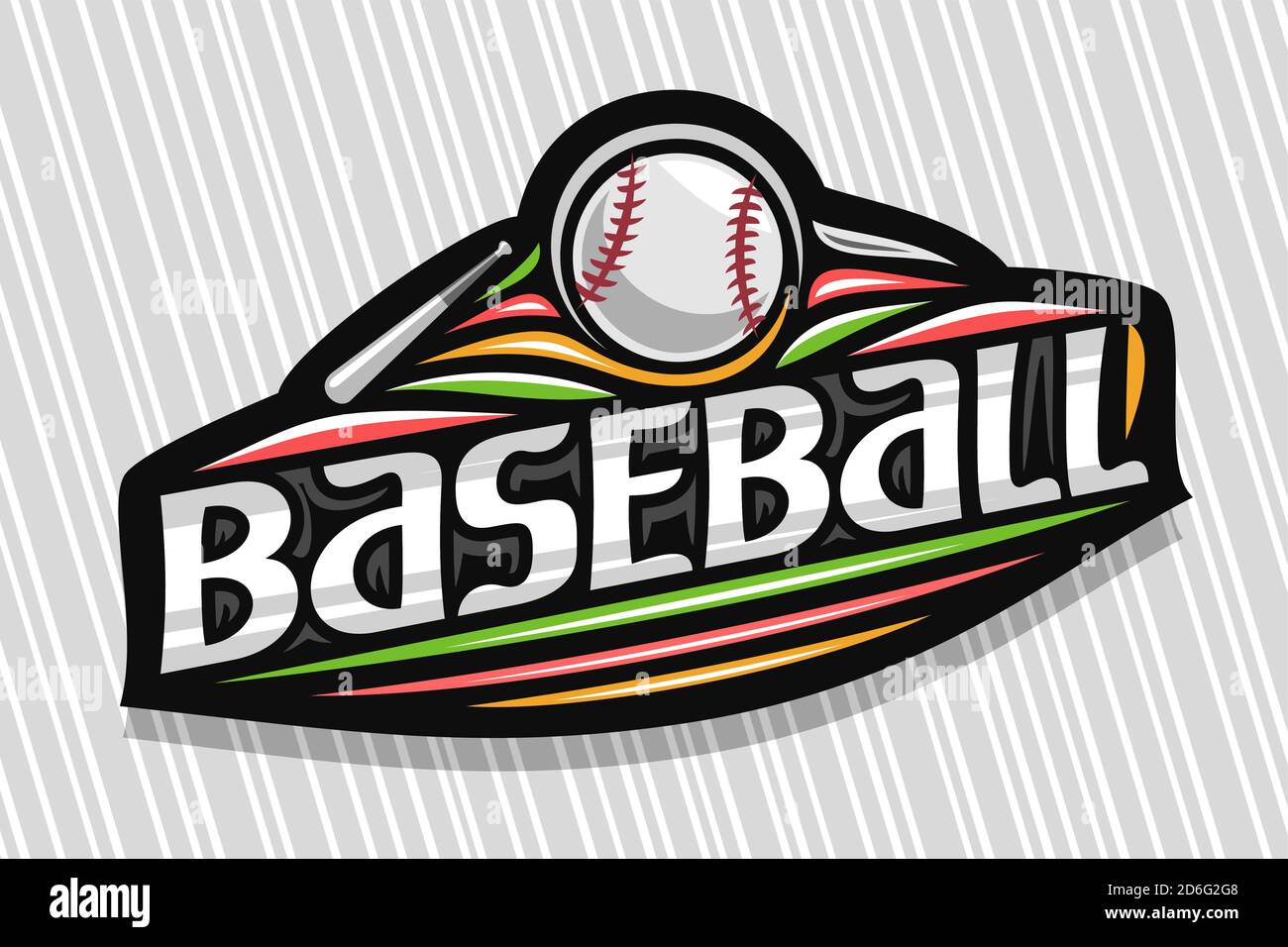 Vector Logo For Baseball Sport Dark Modern Emblem With Illustration Of Flying Ball In Goal Unique Lettering For Gray Word Baseball Sports Sign With Stock Vector Image Art Alamy