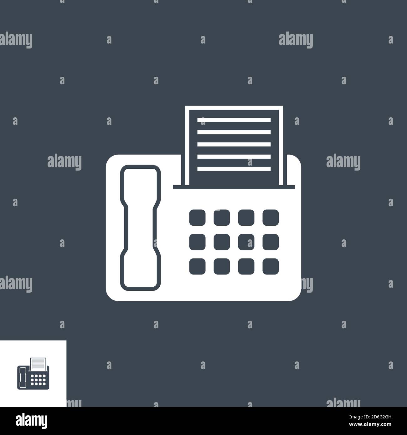 Fax related vector glyph icon. Stock Vector