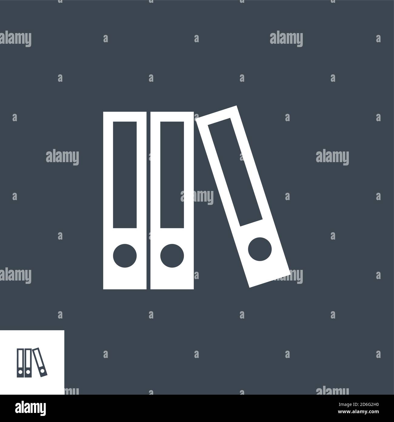 Office Folders related vector glyph icon. Stock Vector
