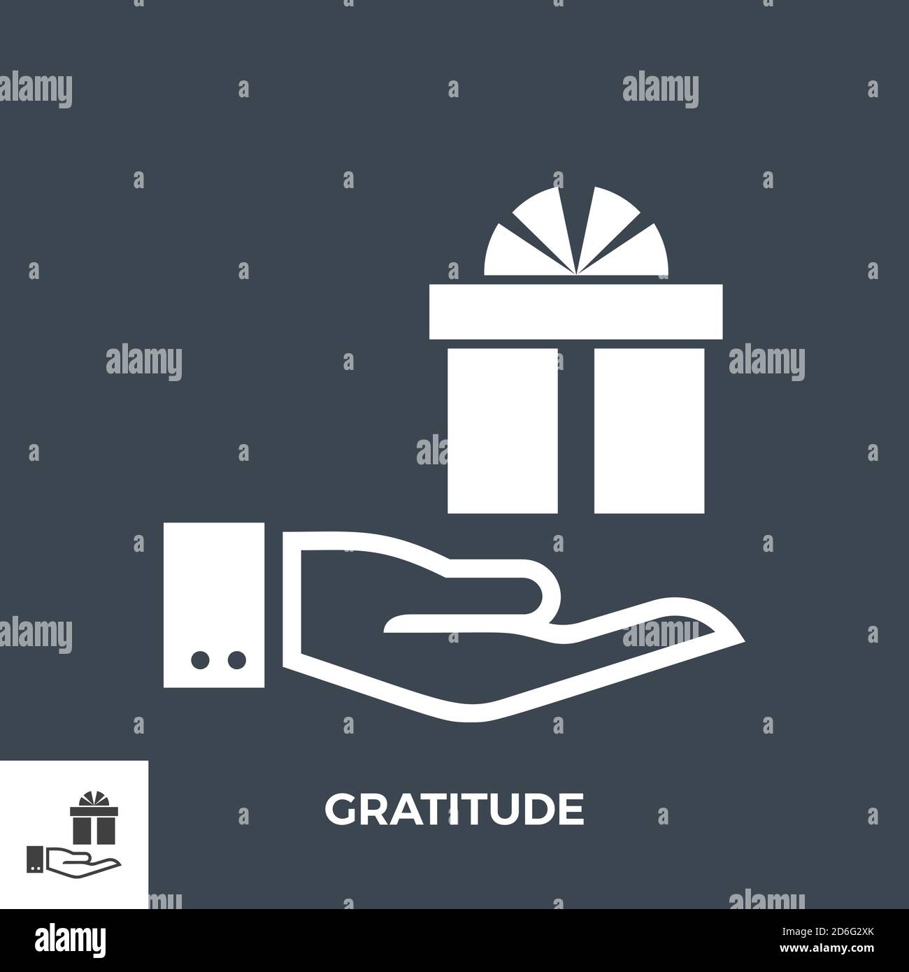 Gratitude Glyph Vector Icon. Stock Vector
