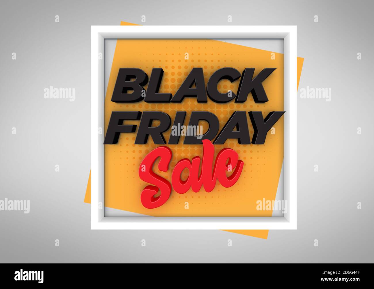 3D Black Friday typography Stock Photo