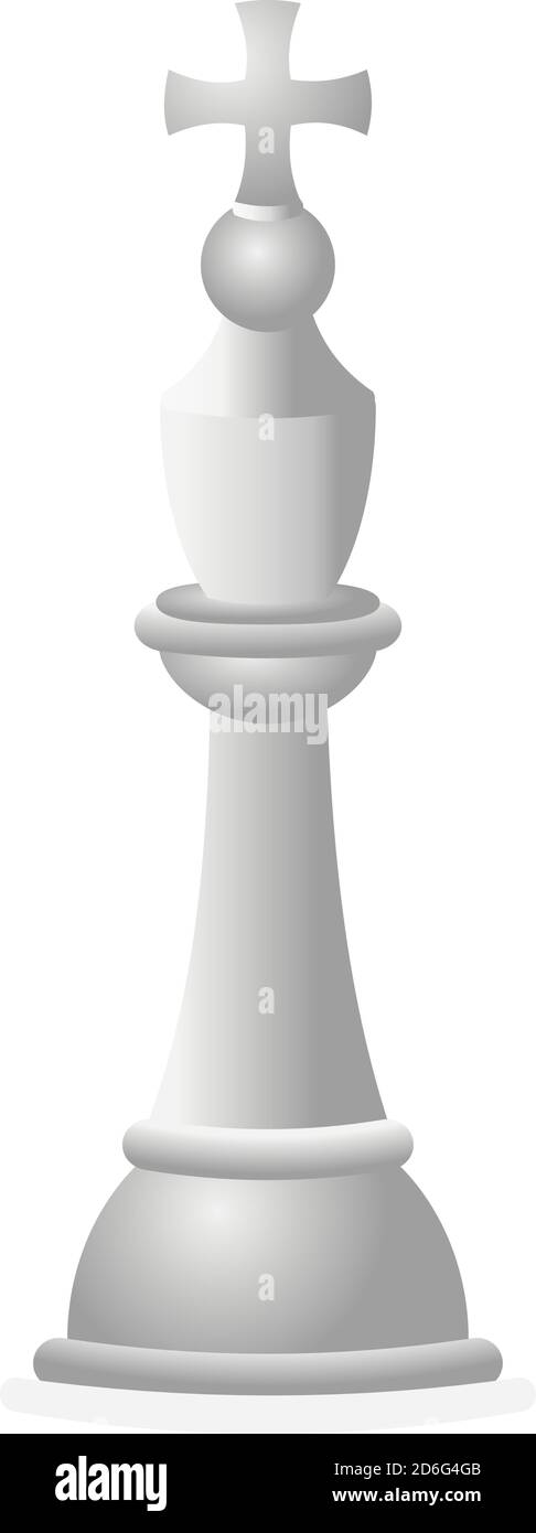 Black chess King piece on white background Stock Vector Image & Art - Alamy