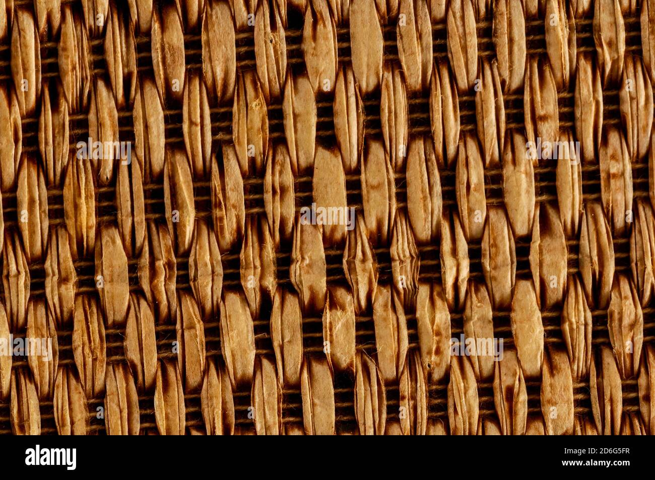 Brown Textured Braided Vimini Background Stock Photo