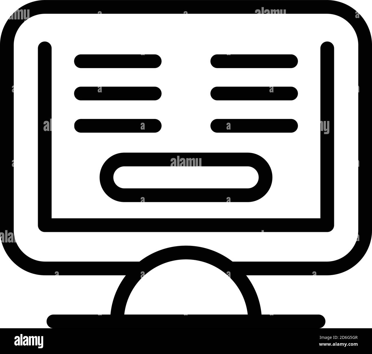 Subscription online monitor icon, outline style Stock Vector Image ...