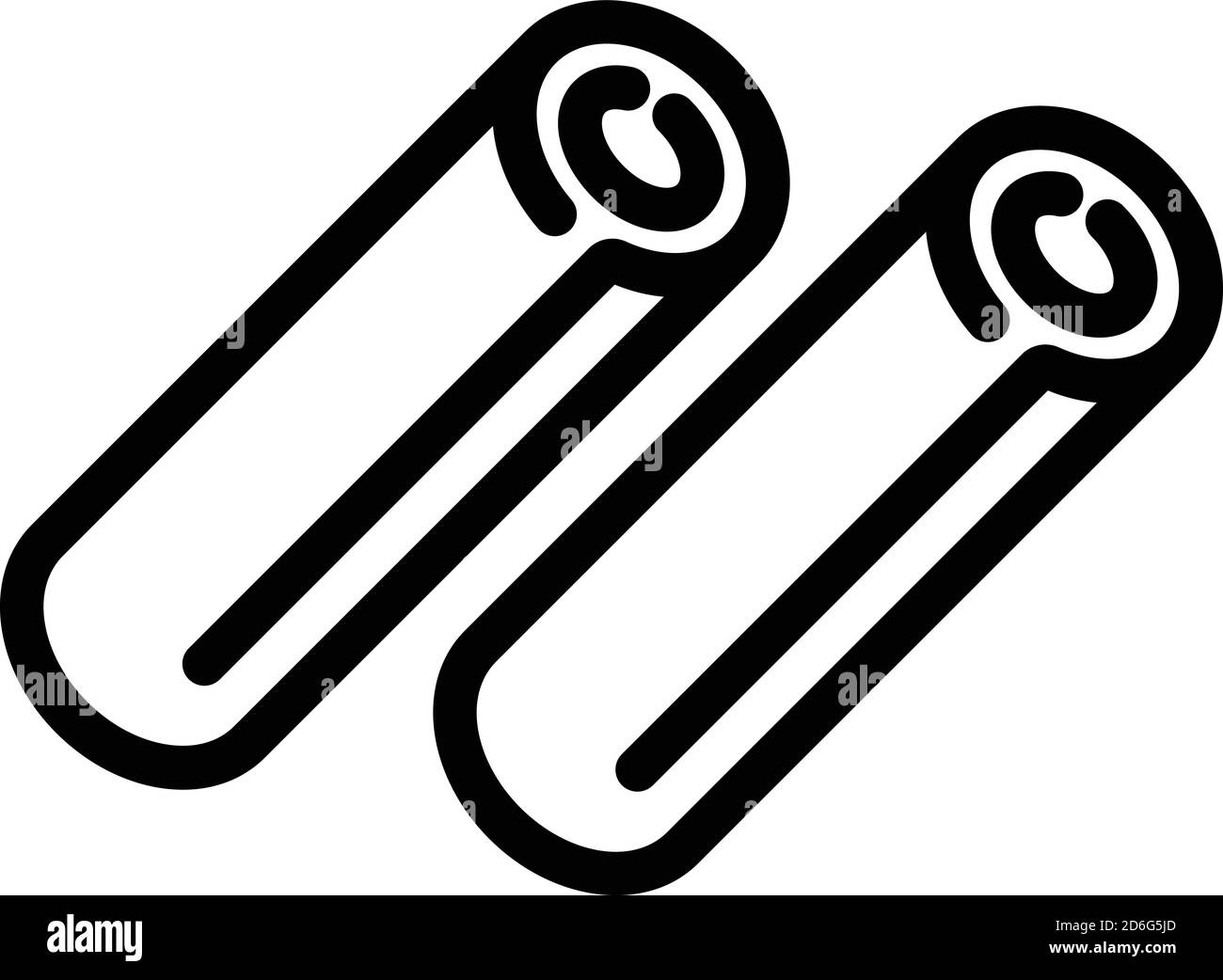 Roll cinnamon sticks icon, outline style Stock Vector