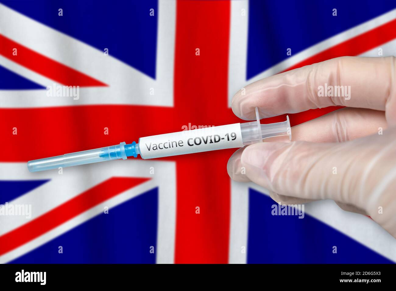 Coronavirus COVID-19 vaccination concept in United Kingdom of Great ...