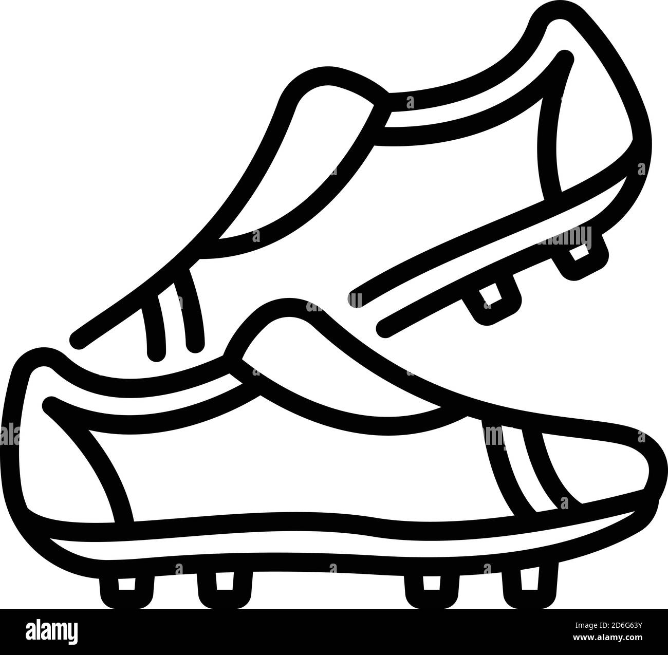 Athlete footbal boots icon, outline style Stock Vector