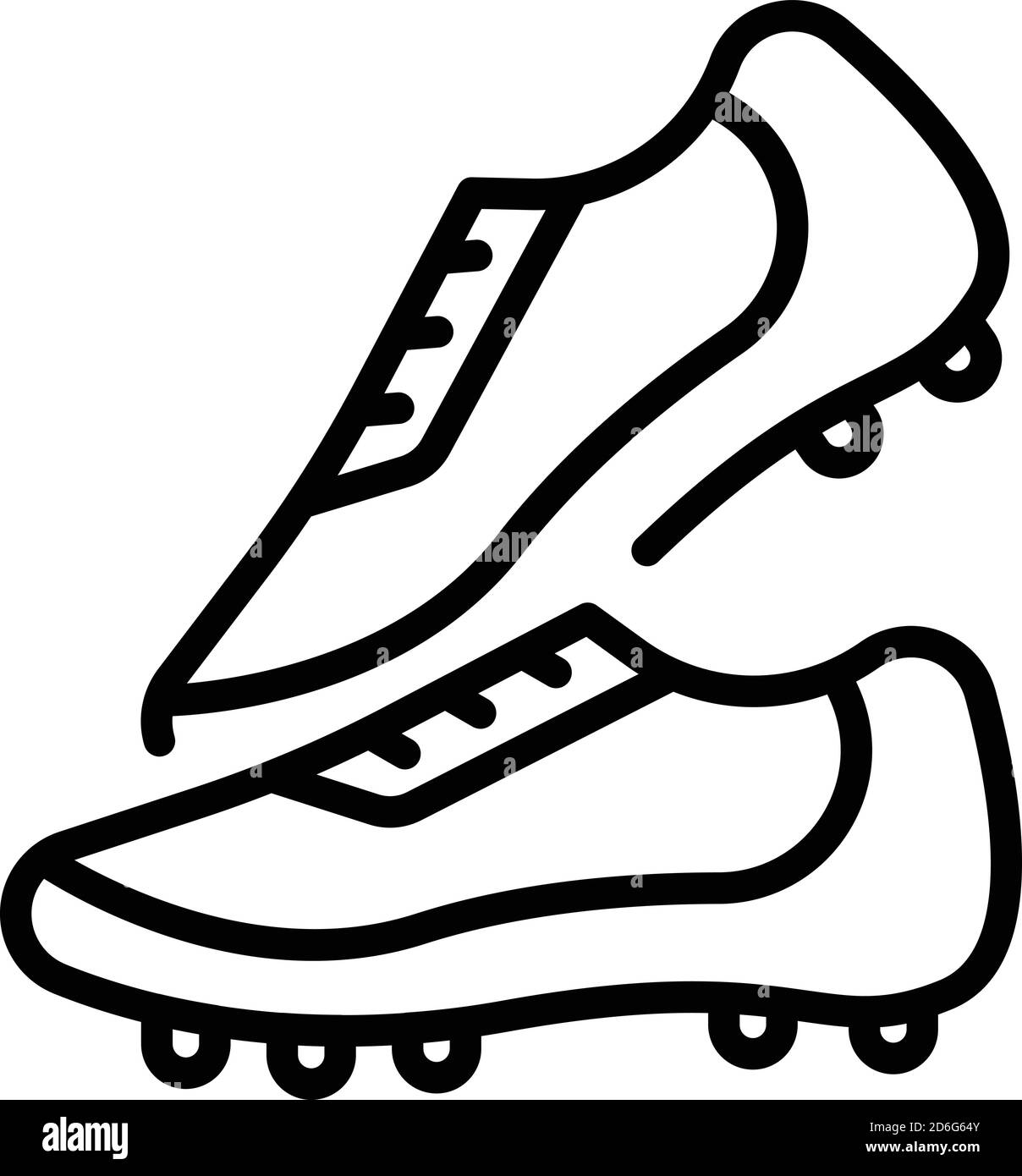 Uniform footbal boots icon, outline style Stock Vector