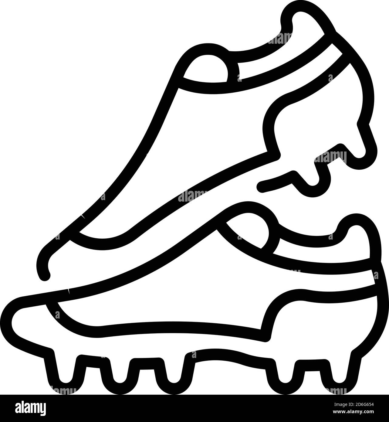 Sport footbal boots icon, outline style Stock Vector
