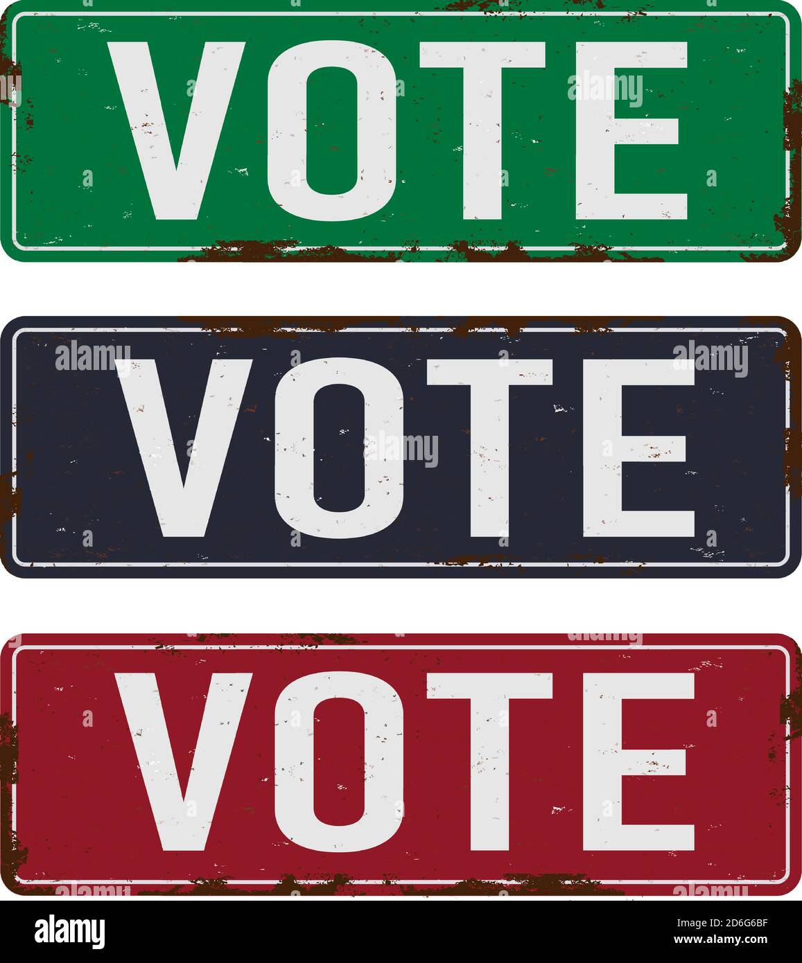 Vote - Presidential Election Poster METAL VINTAGE SIGN Stock Vector