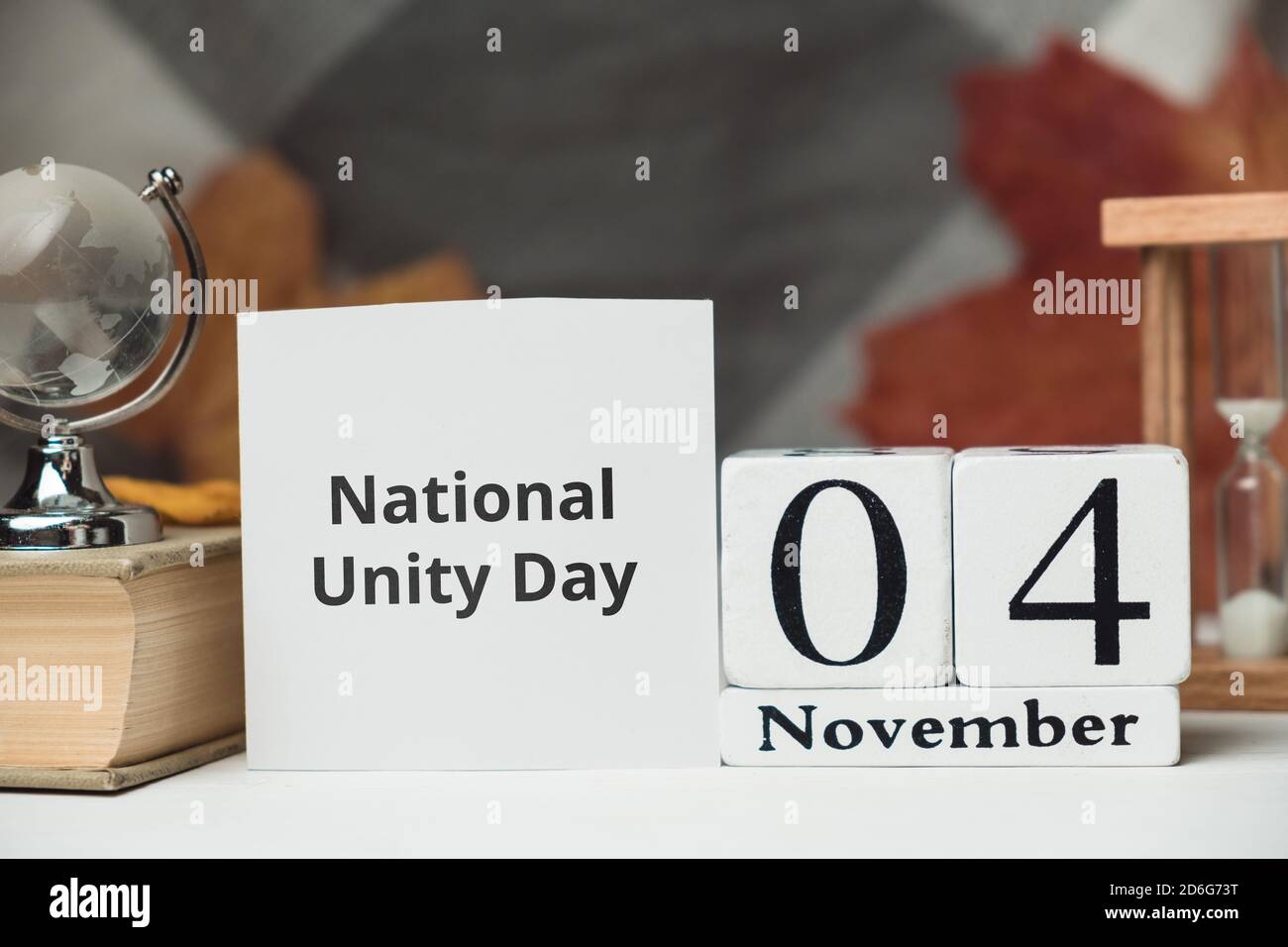 National Unity Day of autumn month calendar November Stock Photo - Alamy
