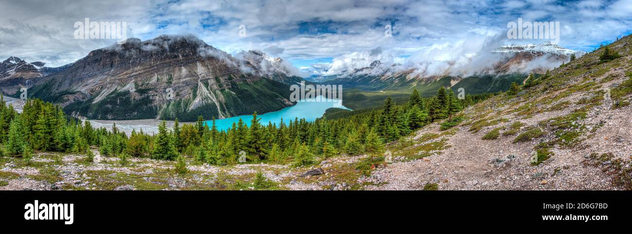 The amazing Peyto Lake in Canada. Stock Photo