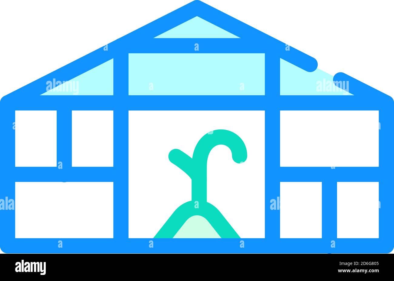 farm greenhouse color icon vector flat illustration Stock Vector Image ...
