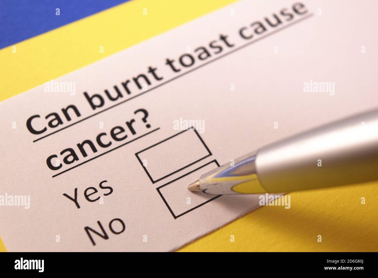 Can burnt toast cause cancer? Yes or no Stock Photo Alamy