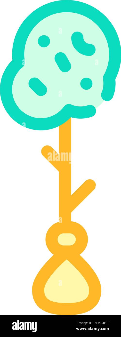 seedling tree color icon vector flat illustration Stock Vector Image ...