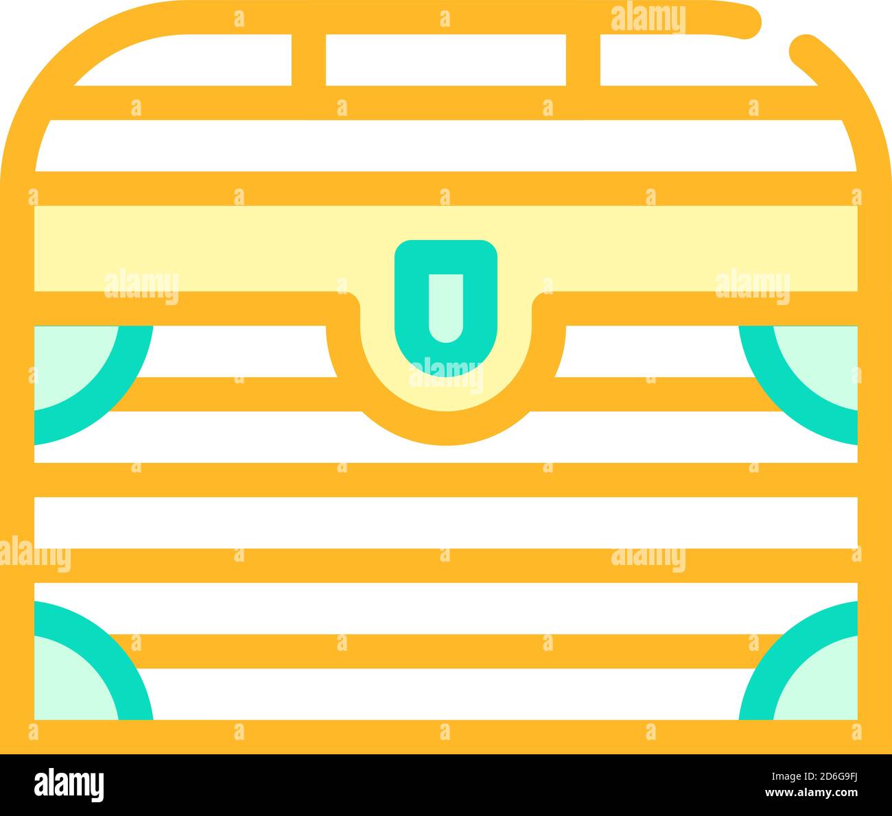 medieval chest color icon vector flat illustration Stock Vector Image ...