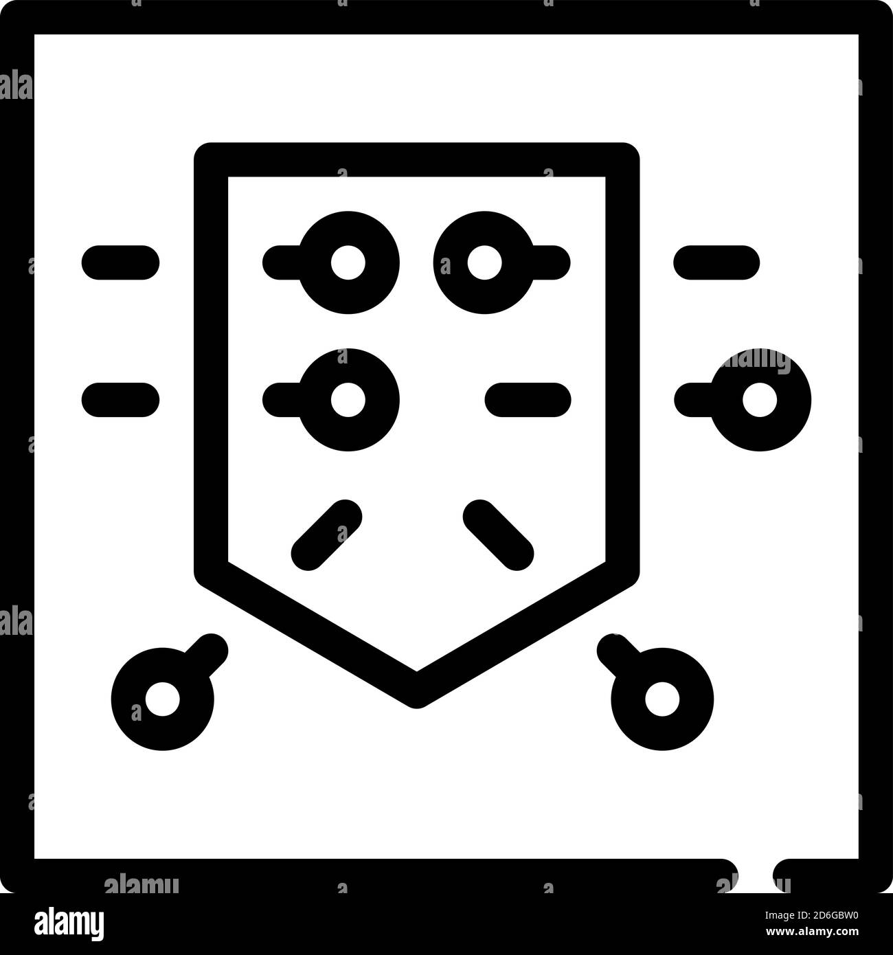 pocket with pins line icon vector illustration Stock Vector Image & Art ...