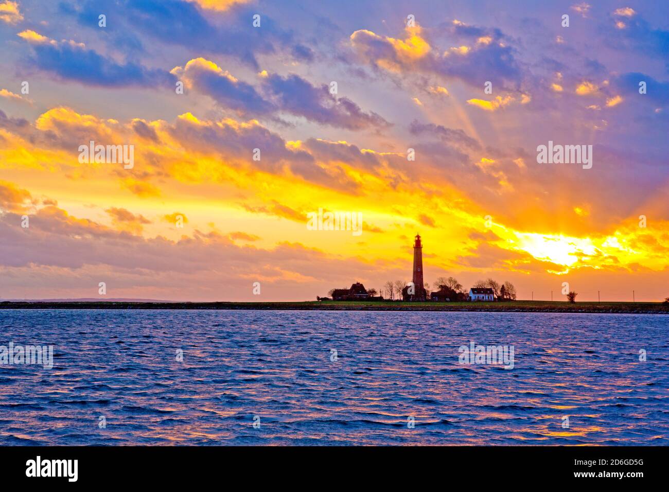 Schleswig-Holstein, Ostseeinsel Fehmarn, Leuchturm Fluegge, Fluegger Leuchtturm. Auch wegen seiner Form Fehmanrner Spargel genannt. Stock Photo