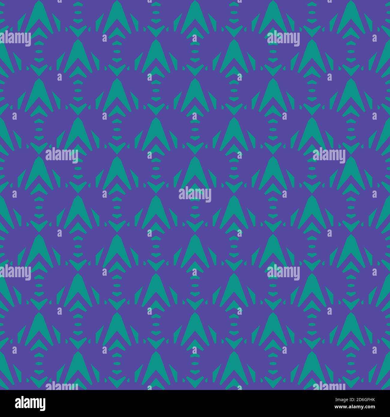 Vector seamless pattern texture background with geometric shapes, colored in blue and green colors. Stock Vector