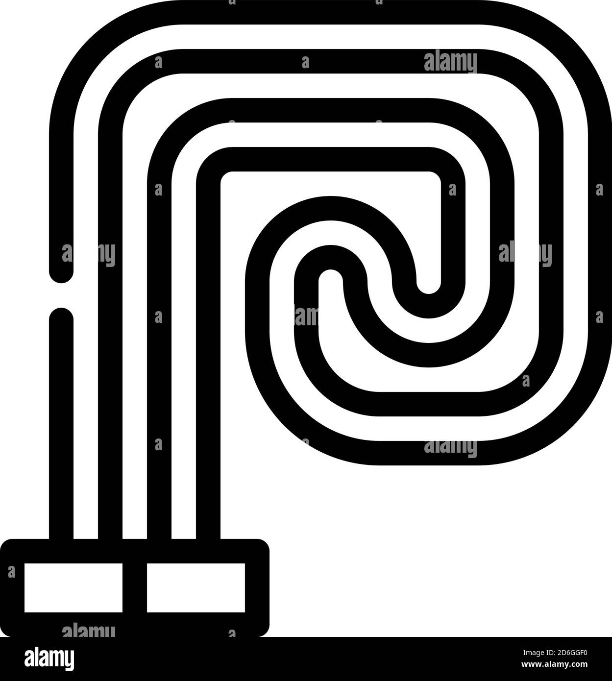 floor heating line icon vector black illustration Stock Vector Image