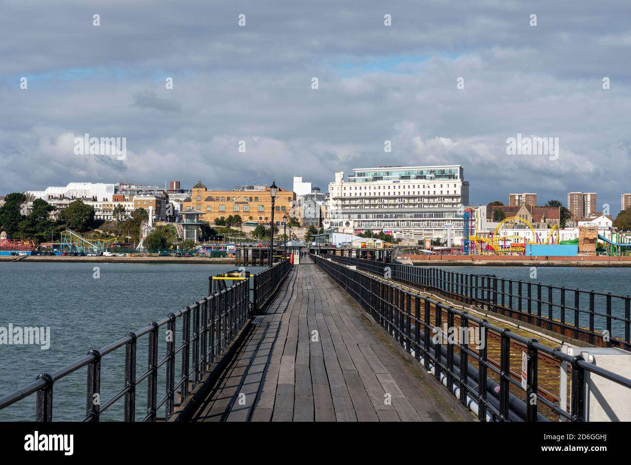 Park Inn Palace Hotel, the Royals shopping centre and Debenhams on the