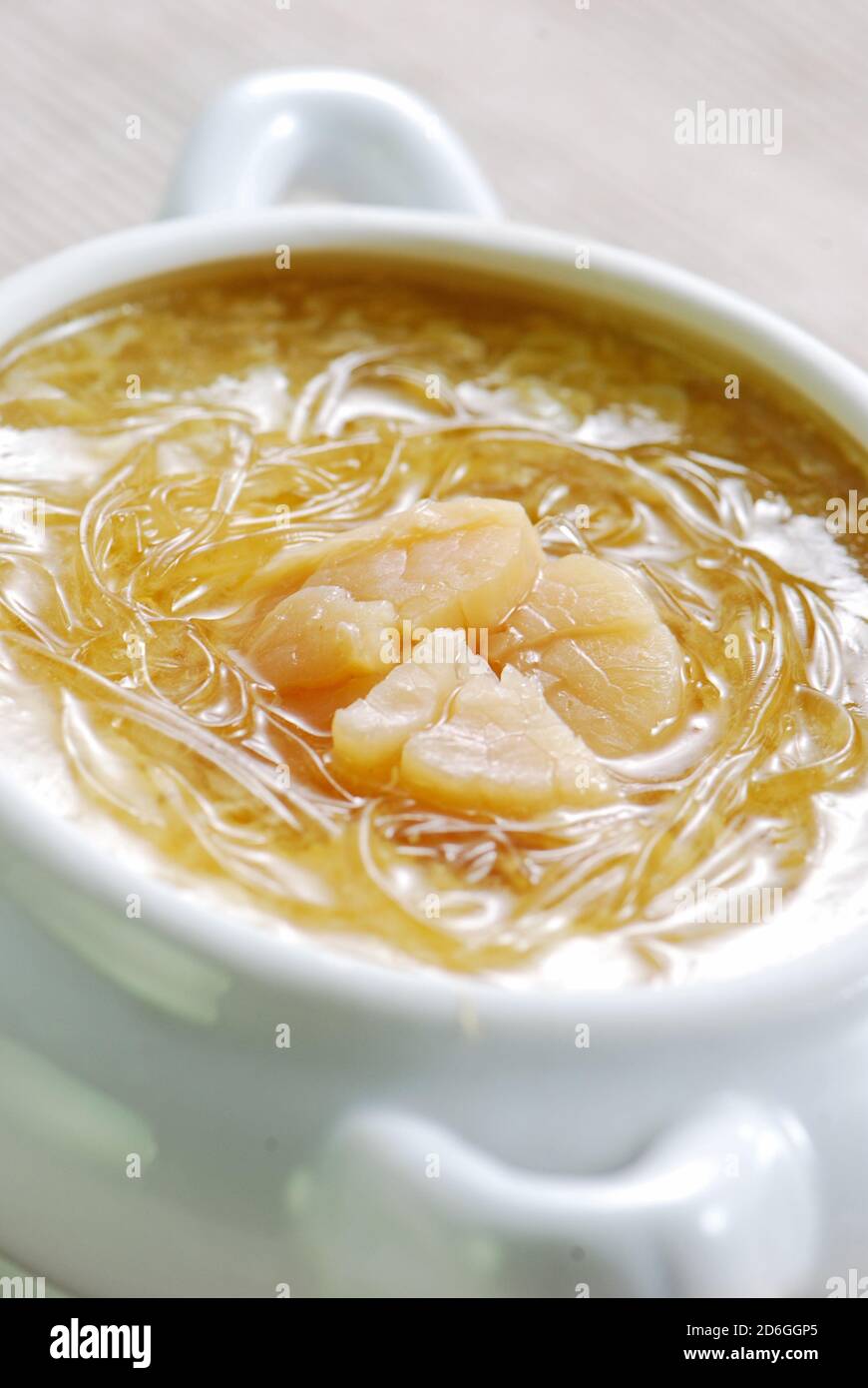 Shark fin soup with dried scallops Stock Photo Alamy